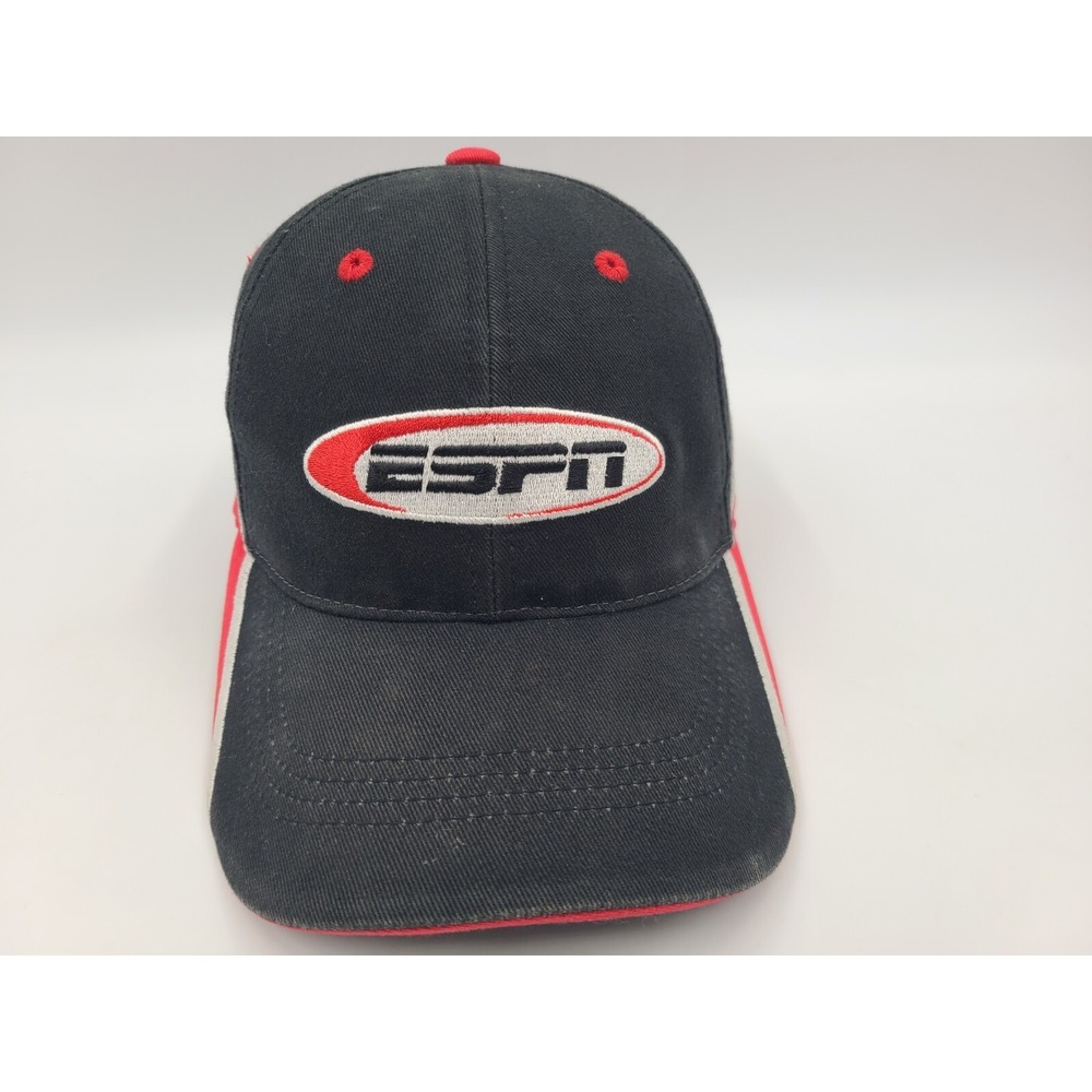 ESPN Worldwide Leader In Sports Strapback Adjustable Hat Cap Men Women Black Red